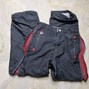 Sonoma Y2k Zip Leg Red/Black Hip Hop Grunge Utility Swish Pants Boys 12